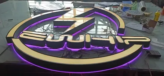 3D Letter Halo Lit Channel Letters Acrylic LED Backlit Sign