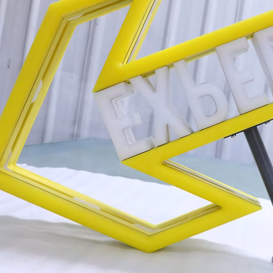 Искусственная неоновая буква с лезвием, наружная акриловая вывеска